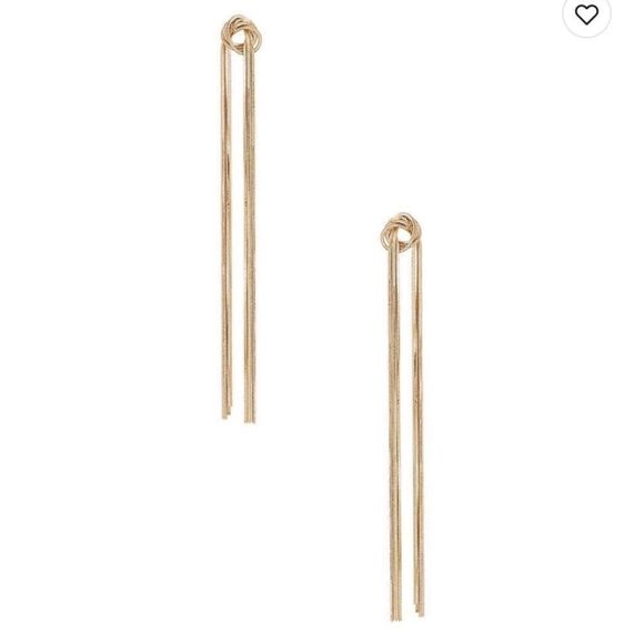 Elegant Gold Dangle Earrings N1441 - Picture 2 of 5